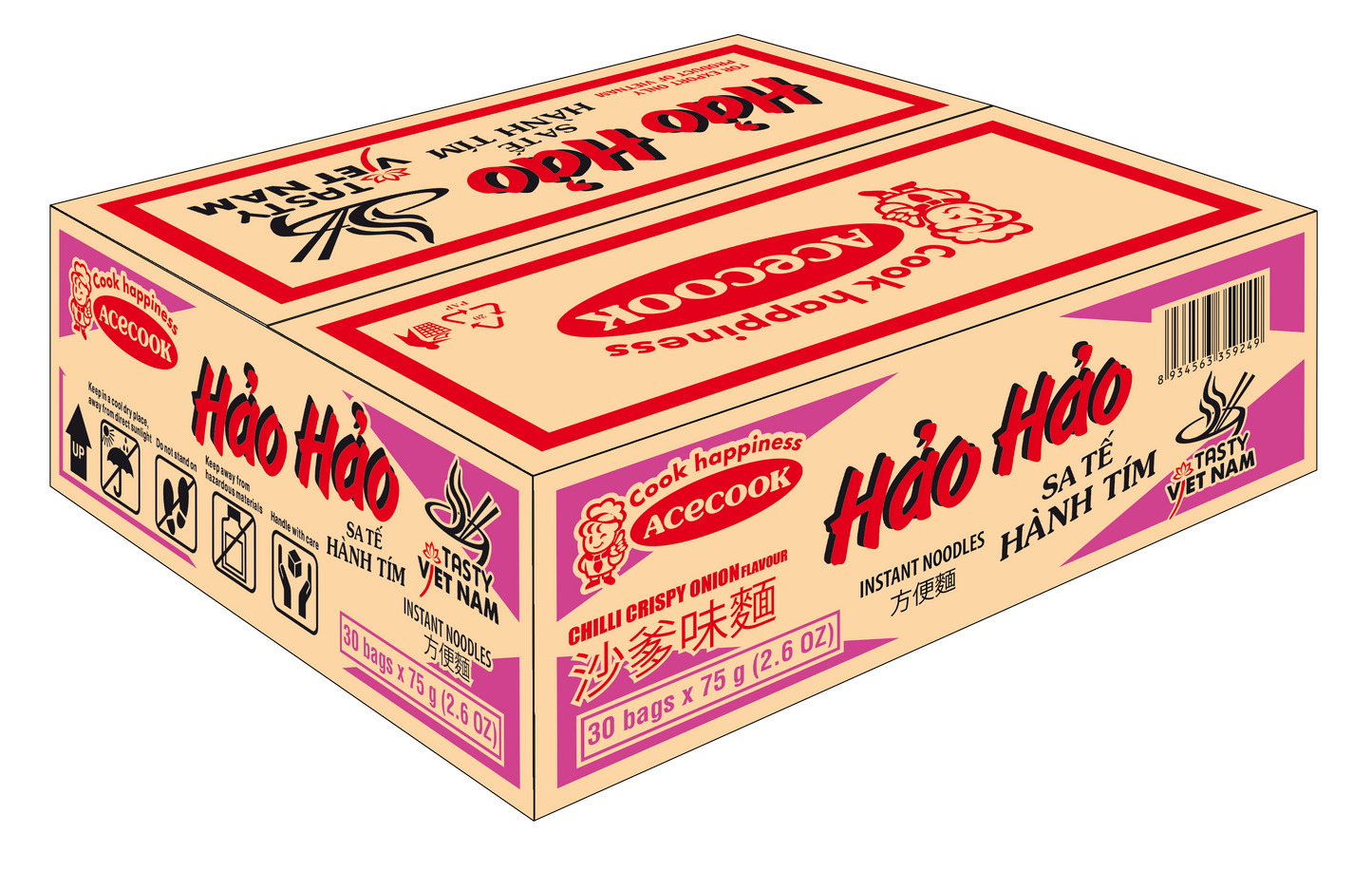 Hao Hao Chilli Crispy Onion Flavour